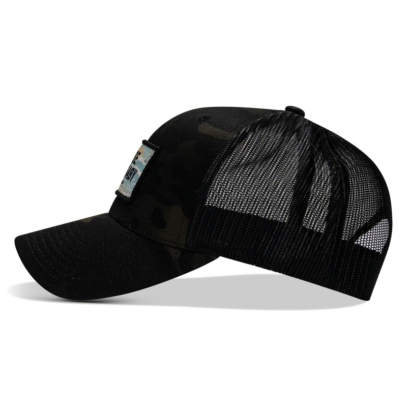 Load image into Gallery viewer, Raise Hell Baby Sunset Patch Snapback Hat
