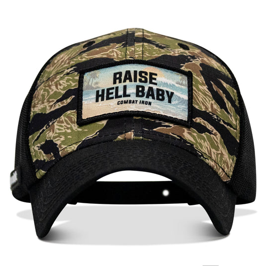 Raise Hell Baby Sunset Patch Original Ripstop Snapback Hat