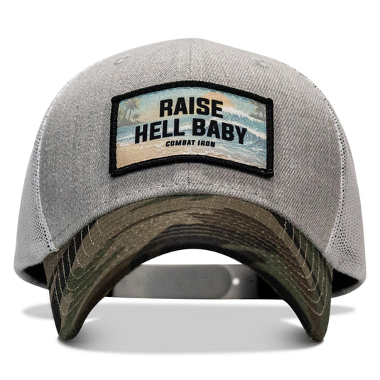 Raise Hell Baby Sunset Patch Original Ripstop Snapback Hat