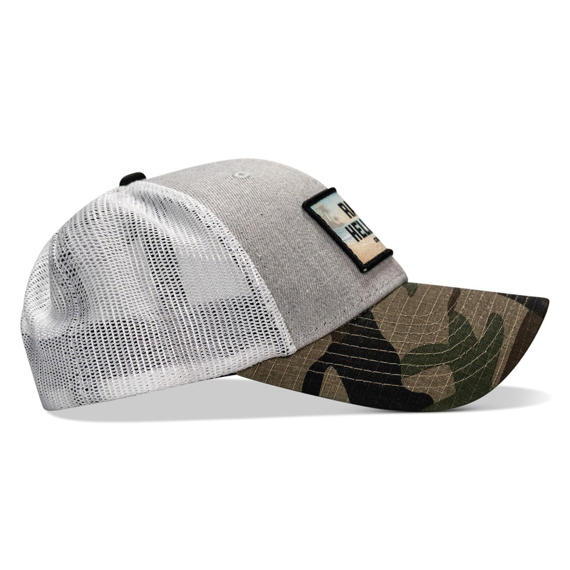 Load image into Gallery viewer, Raise Hell Baby Sunset Patch Snapback Hat
