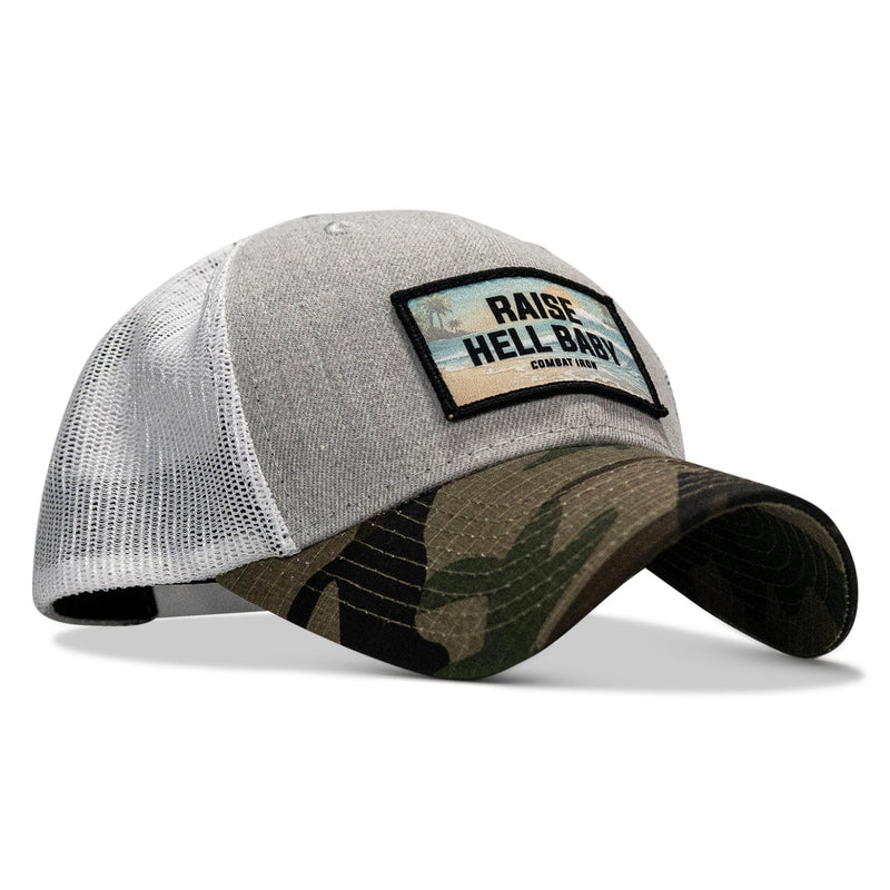Load image into Gallery viewer, Raise Hell Baby Sunset Patch Original Ripstop Snapback Hat

