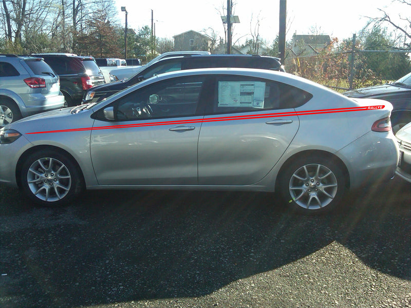 Load image into Gallery viewer, &quot;RALLYE&quot; Side Stripe Decals for 2013-2016 Dodge Dart (x2)
