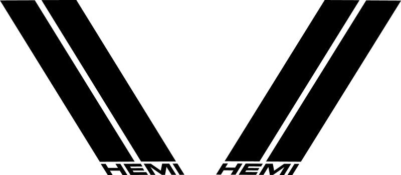 Load image into Gallery viewer, &quot;HEMI&quot; Fender Slash Decals for 2019-2024 Dodge Ram 1500 (x2)
