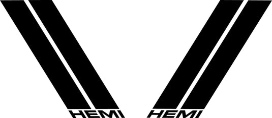 "HEMI" Fender Slash Decals for 2019-2024 Dodge Ram 1500 (x2)