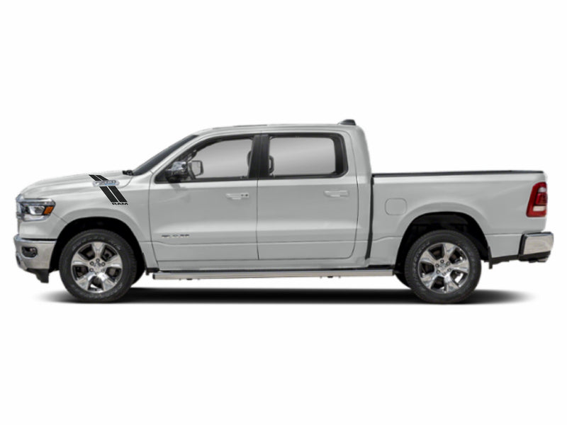 Load image into Gallery viewer, &quot;RAM&quot; Fender Slash Decals for 2019-2024 Dodge Ram 1500 (x2)

