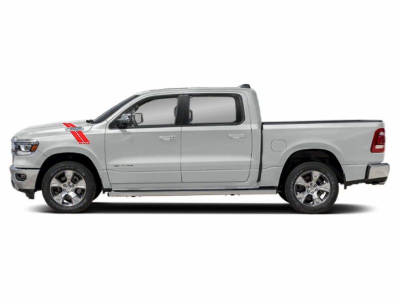 Load image into Gallery viewer, &quot;RAM&quot; Fender Slash Decals for 2019-2024 Dodge Ram 1500 (x2)
