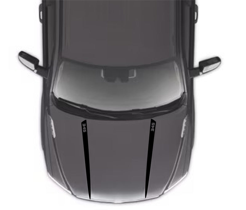 Load image into Gallery viewer, &quot;345&quot; Hood Spear Decals for 2009-2021 Dodge Ram 1500

