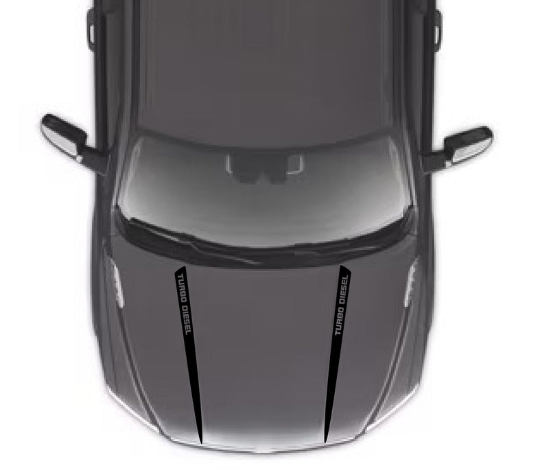 Load image into Gallery viewer, &quot;TURBO DIESEL&quot; Hood Spear Decals for 2009-2021 Dodge Ram 1500
