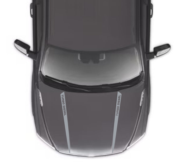 Load image into Gallery viewer, &quot;TURBO DIESEL&quot; Hood Spear Decals for 2009-2021 Dodge Ram 1500

