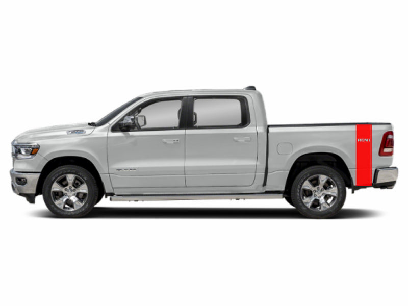 Load image into Gallery viewer, &quot;HEMI&quot; Quarter Panel Decals for 2009-2024 Dodge Ram 1500 (x2)
