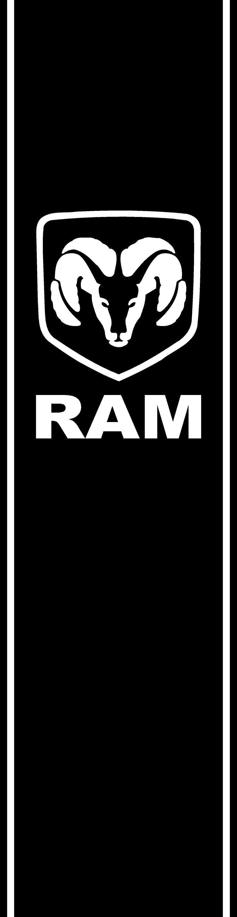 Load image into Gallery viewer, Ram Head with &quot;RAM&quot; Word Quarter Panel Decals for 2009-2024 Dodge Ram 1500 (x2)
