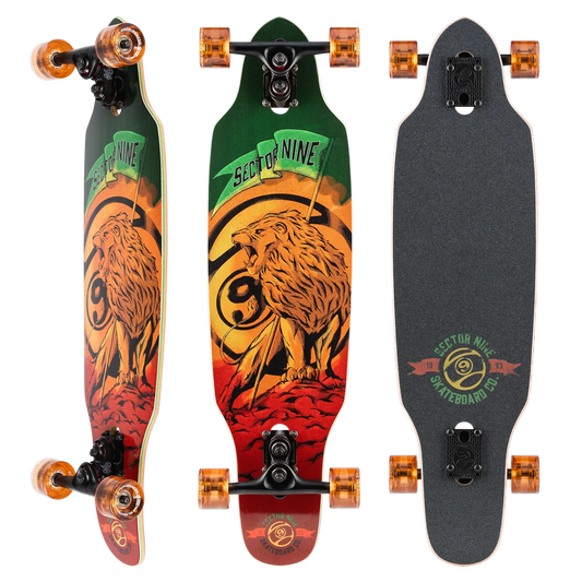 Sector 9 Rasta Mini Striker Longboard Complete - 8.75"