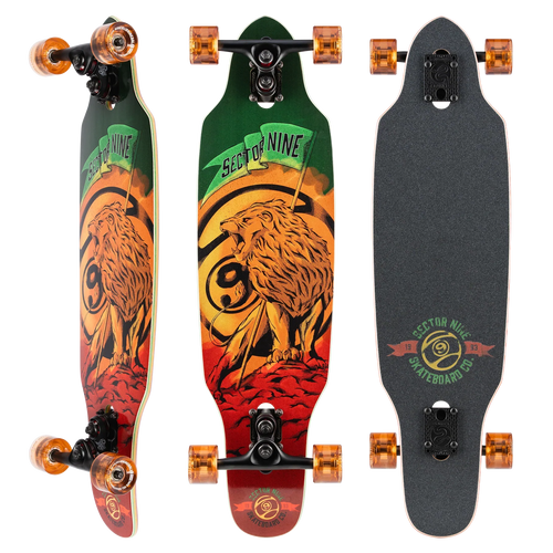 Sector 9 Rasta Mini Striker Longboard Complete - 8.75