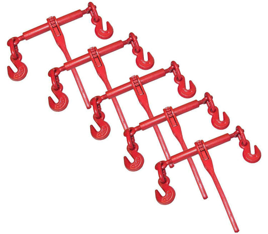 Qty 5 - Ratchet Chain Binder for ⅜" - ½" G70 & G80 Transport or G43 High Test Chain