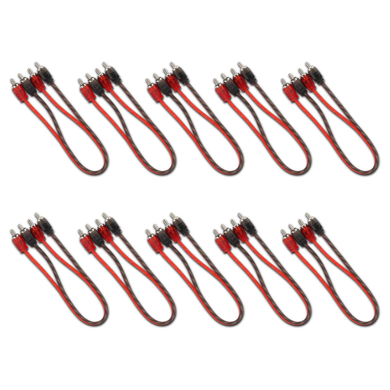 Load image into Gallery viewer, 1 ft Ultra Flex 100% OFC RCA Cable Wire – 10-Pack
