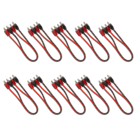 1 ft Ultra Flex 100% OFC RCA Cable Wire – 10-Pack