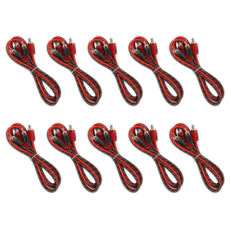 Load image into Gallery viewer, 3 ft Ultra Flex 100% OFC RCA Cable Wire – 10-Pack
