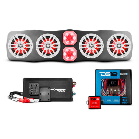 CAN-AM Soundbar With Amplifier and Installation Kit - Loaded with 4x 6.5