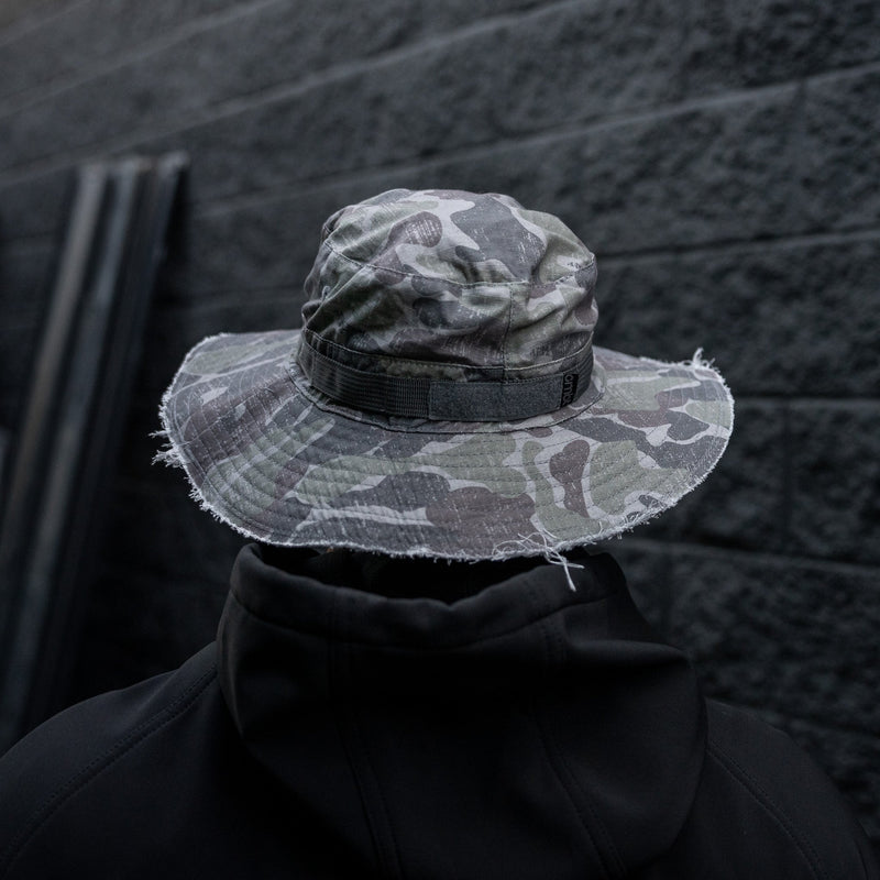 Load image into Gallery viewer, Distressed Ripstop Mid-Profile Tactical Boonie Hat
