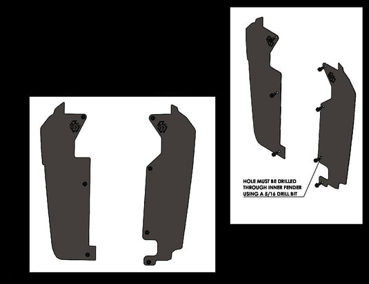 L&W Fab Inner Fender Mud Guard for RZR Pro XP / Turbo R