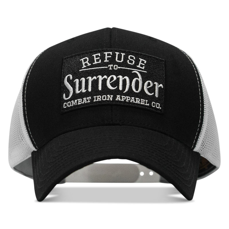 Load image into Gallery viewer, Refuse To Surrender B/W Patch Snapback Hat
