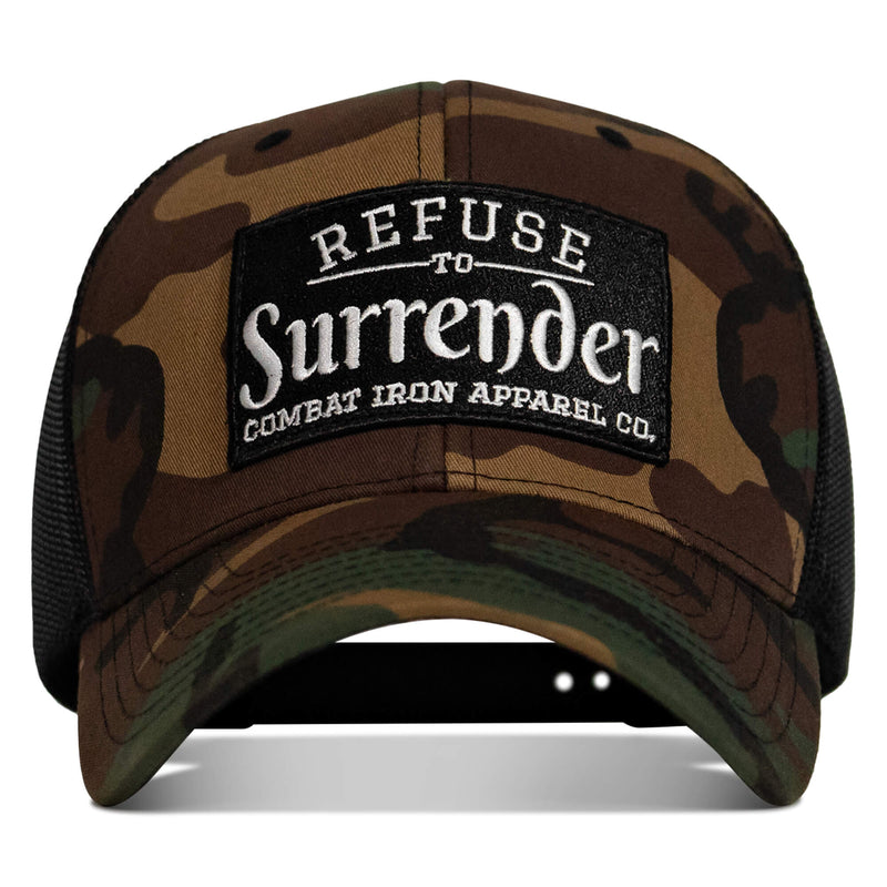 Load image into Gallery viewer, Refuse To Surrender B/W Patch Snapback Hat
