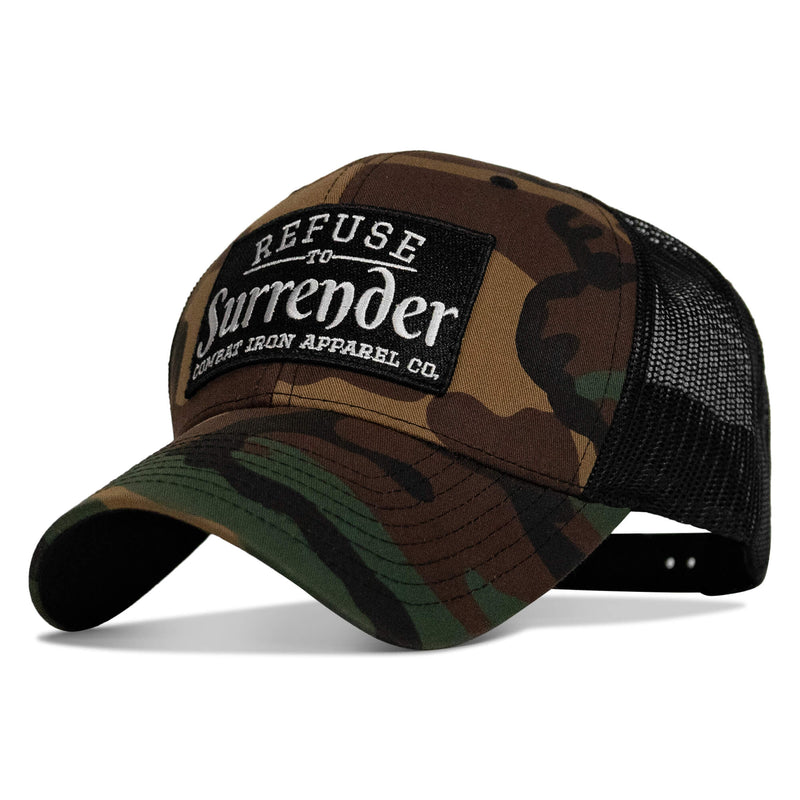 Load image into Gallery viewer, Refuse To Surrender B/W Patch Snapback Hat
