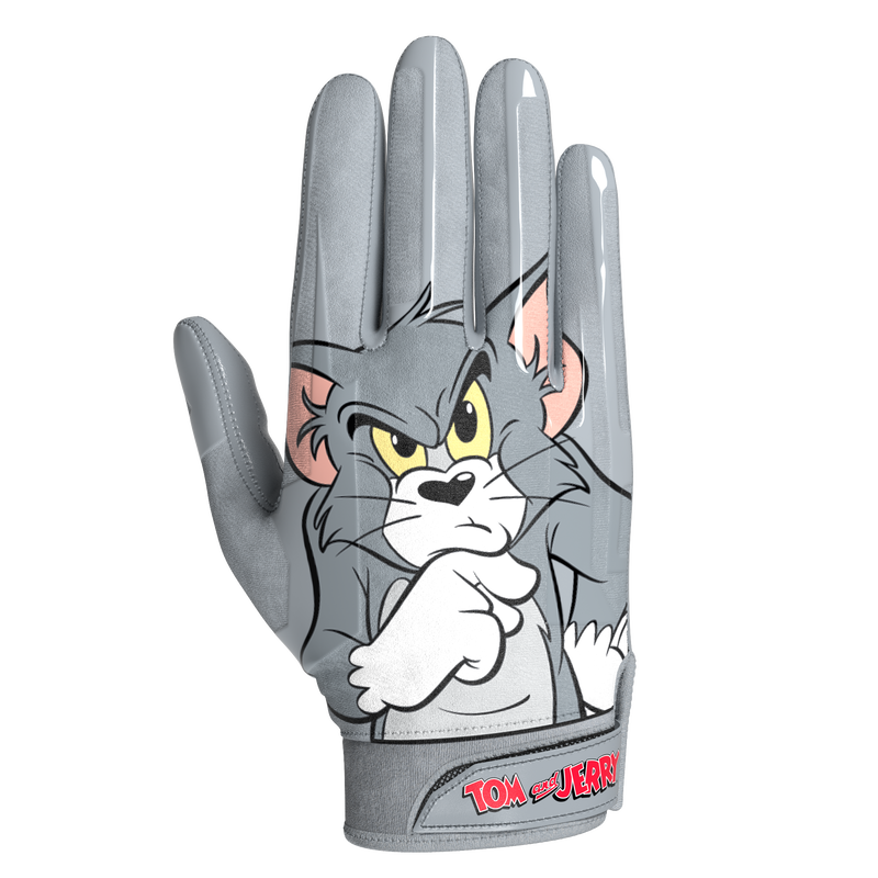 Load image into Gallery viewer, Tom and Jerry Football Gloves - VPS1 by Phenom Elite
