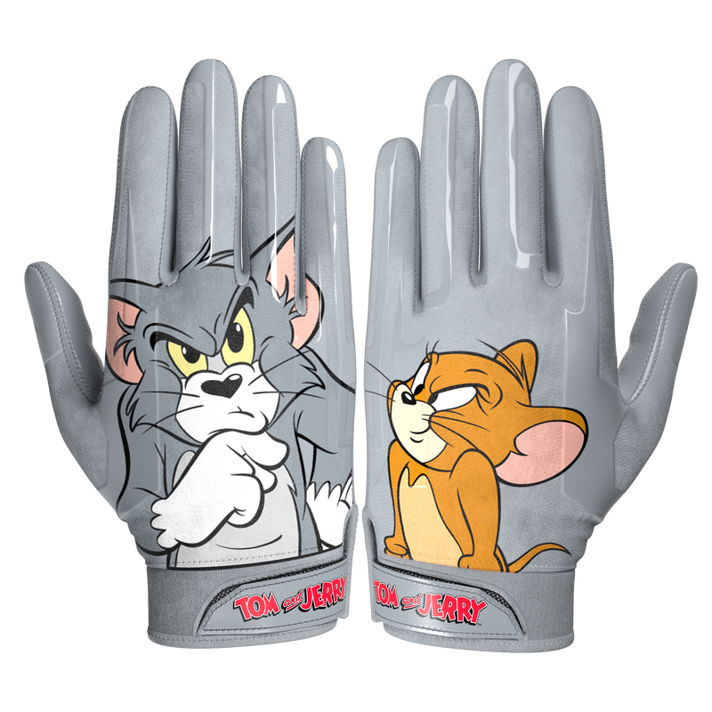 Load image into Gallery viewer, Tom and Jerry Football Gloves - VPS1 by Phenom Elite
