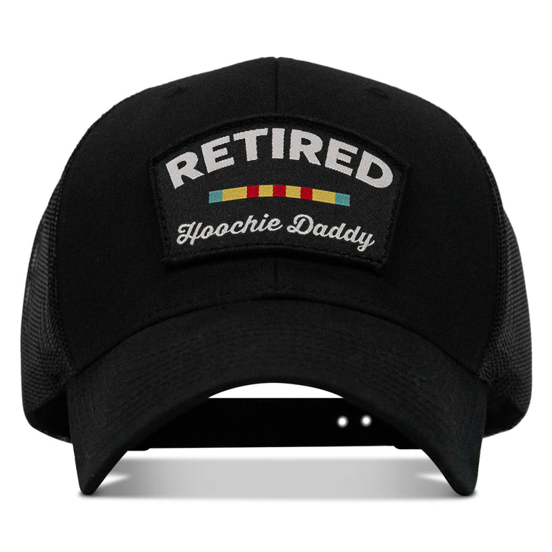 Load image into Gallery viewer, Retired Hoochie Daddy Veteran Patch Snapback Hat
