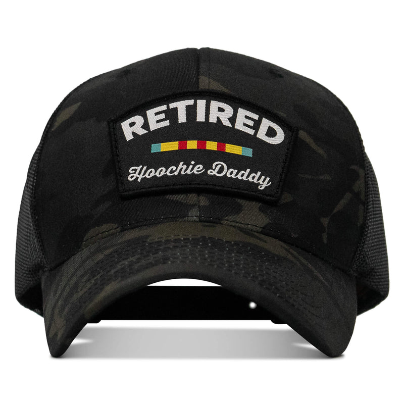 Load image into Gallery viewer, Retired Hoochie Daddy Veteran Patch Snapback Hat
