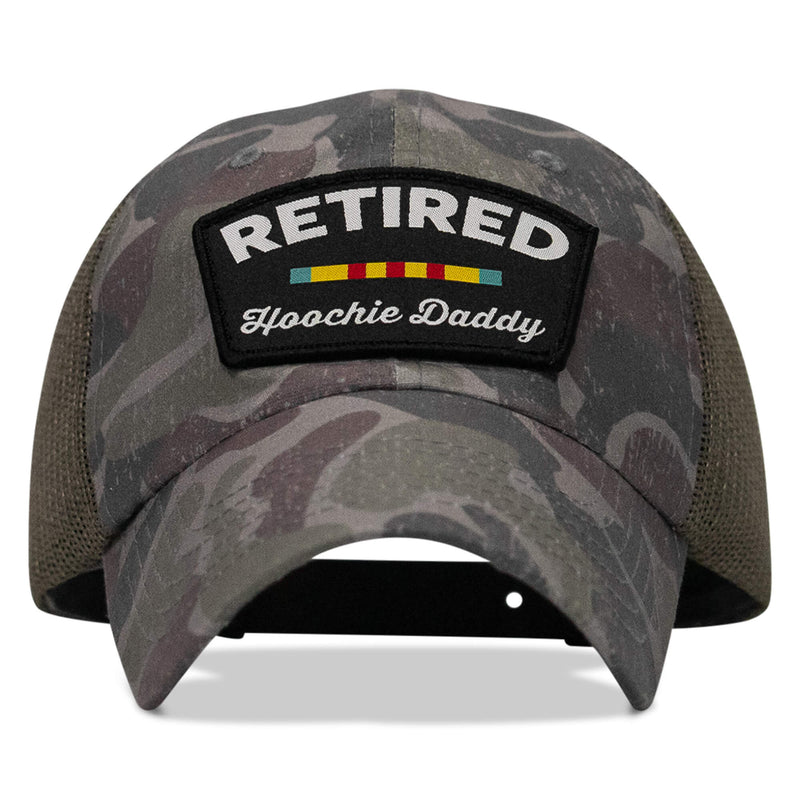 Load image into Gallery viewer, Retired Hoochie Daddy Veteran Patch Ripstop Tactical Mesh Snapback Hat
