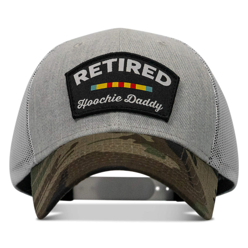 Load image into Gallery viewer, Retired Hoochie Daddy Veteran Patch Snapback Hat
