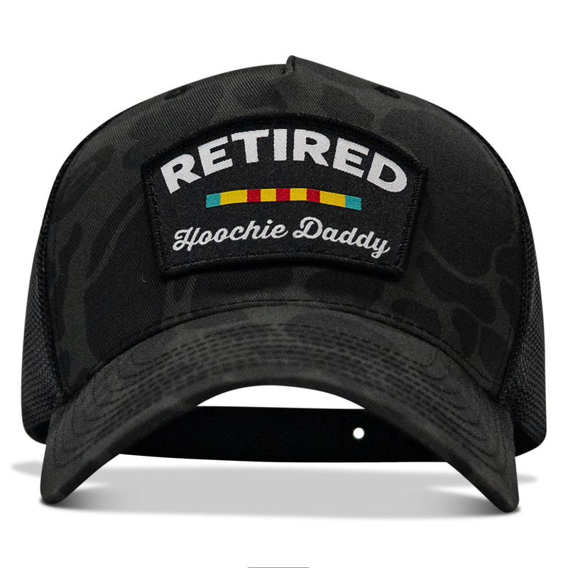 Load image into Gallery viewer, Retired Hoochie Daddy Veteran Patch Snapback Hat
