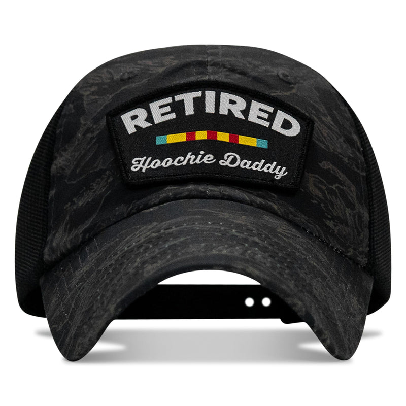 Load image into Gallery viewer, Retired Hoochie Daddy Veteran Patch Ripstop Tactical Mesh Snapback Hat

