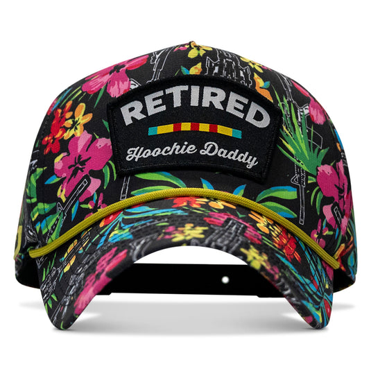 Retired Hoochie Daddy Ribbons Patch Weekender Waterproof Snapback