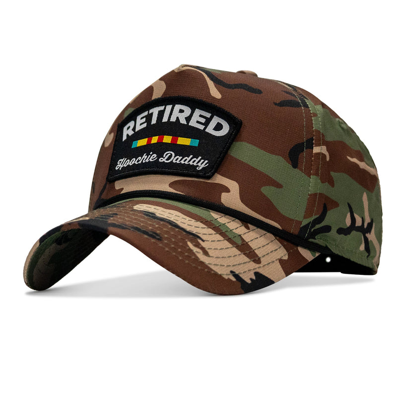 Load image into Gallery viewer, Retired Hoochie Daddy Ribbons Patch Weekender Waterproof Snapback
