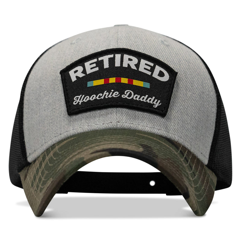 Load image into Gallery viewer, Retired Hoochie Daddy Veteran Patch Snapback Hat
