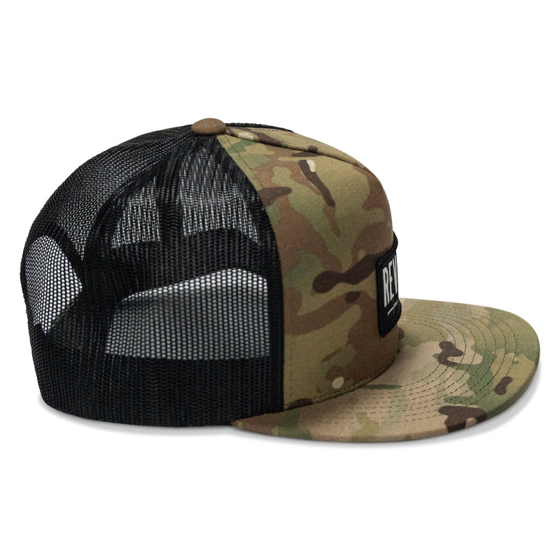 Load image into Gallery viewer, REVSOC Classic Patch Flatbill Hat
