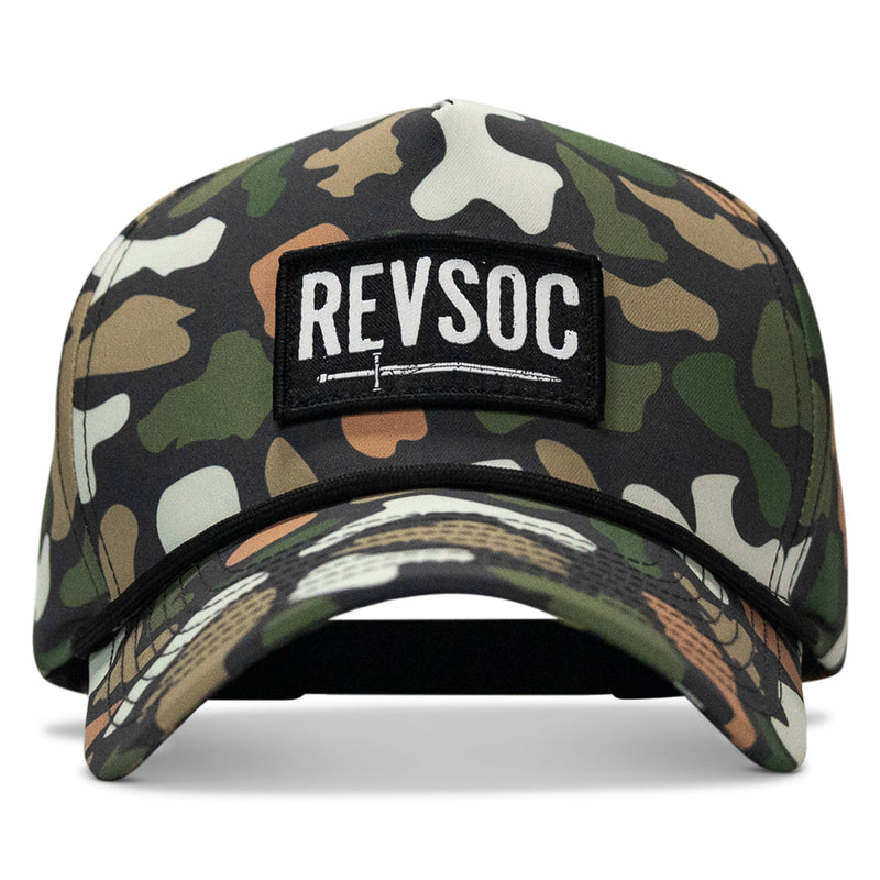Load image into Gallery viewer, REVSOC Classic Patch 5 Pannel Snapback
