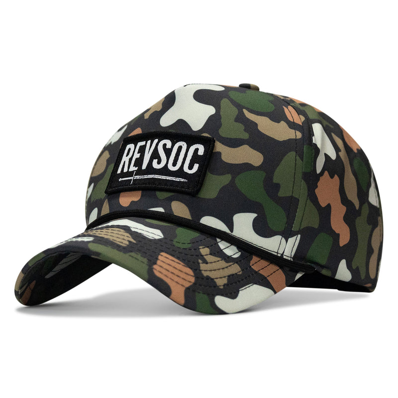 Load image into Gallery viewer, REVSOC Classic Patch 5 Pannel Snapback
