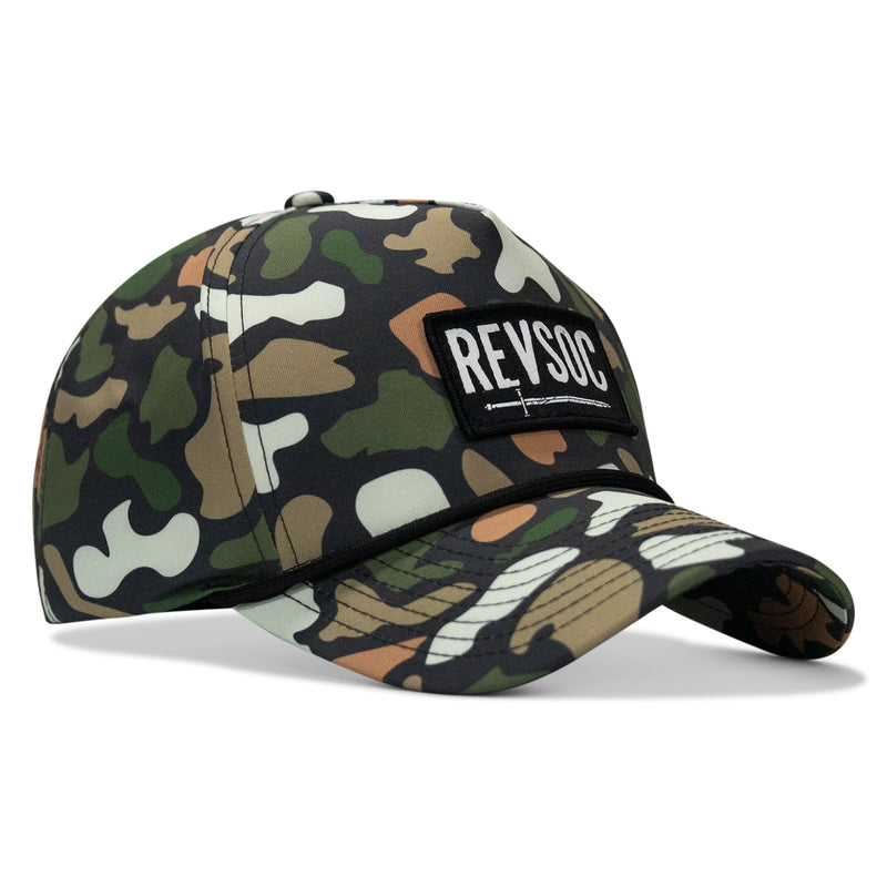 Load image into Gallery viewer, REVSOC Classic Patch 5 Pannel Snapback
