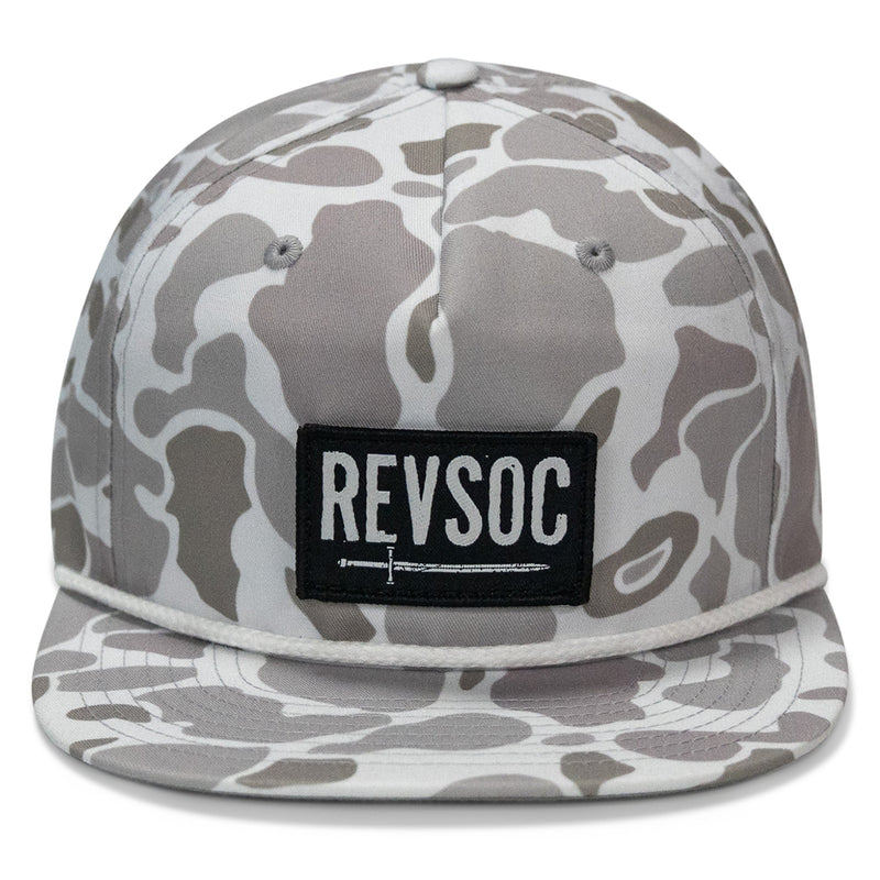 Load image into Gallery viewer, REVSOC Classic Patch Flatbill Hat

