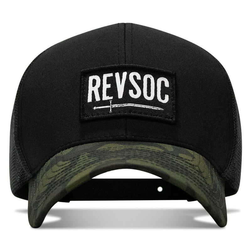 Load image into Gallery viewer, REVSOC Classic Patch Snapback Hat

