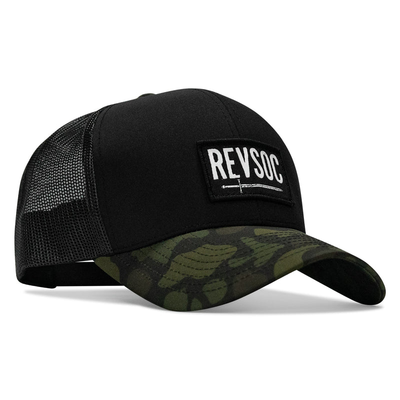 Load image into Gallery viewer, REVSOC Classic Patch Snapback Hat
