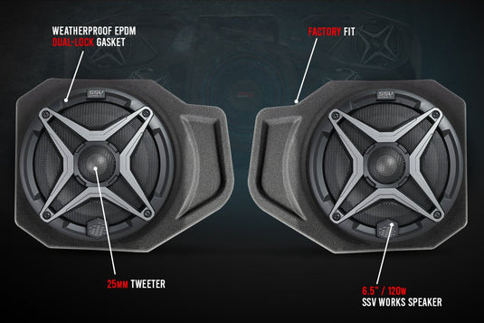 2018-2023 Polaris Ranger XP1000 5-Speaker SSV Audio System for Ride Command