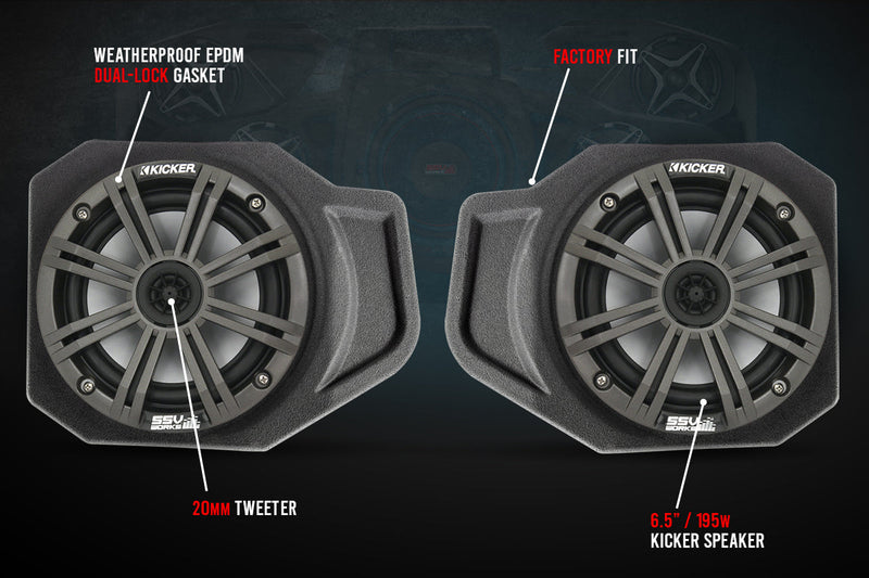 Load image into Gallery viewer, 2018-2022 Polaris Ranger XP1000 6.5" Front Speaker-Pods
