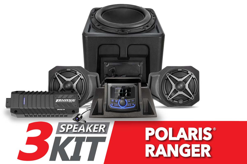 Load image into Gallery viewer, 2018-2024 Polaris Ranger XP1000 A-Spec SSV Works 3-Speaker Audio System w/JVC

