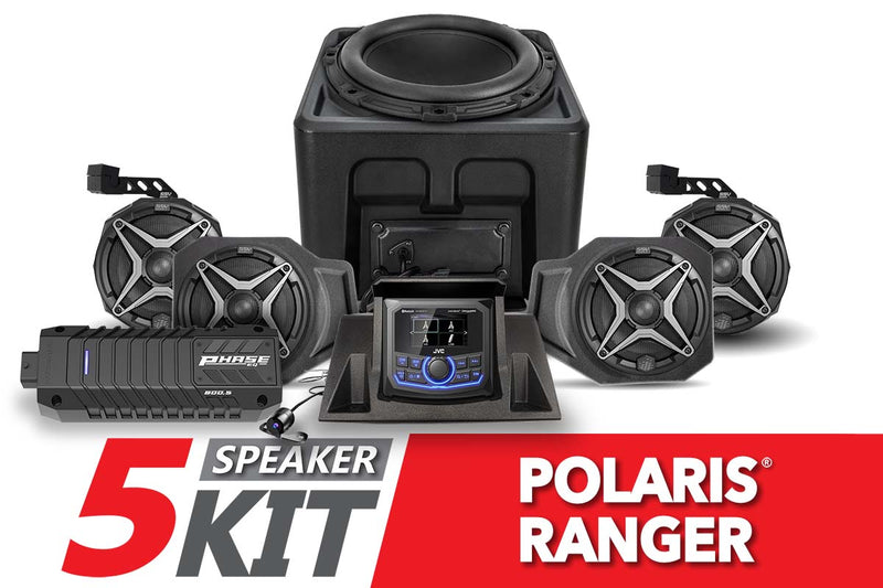 Load image into Gallery viewer, 2018-2024 Polaris Ranger XP1000 A-Spec SSV Works 5-Speaker Audio System w/JVC
