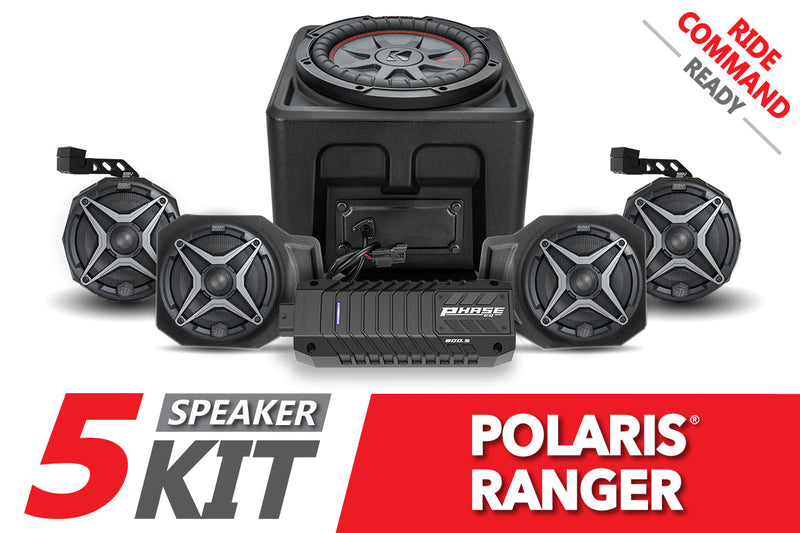 Load image into Gallery viewer, 2018-2023 Polaris Ranger XP1000 5-Speaker SSV Audio System for Ride Command
